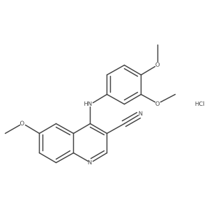 4-((3,4-Dimethoxyphenyl)amino)-6-methoxyquinoline-3-carbonitrile hydrochloride Structure