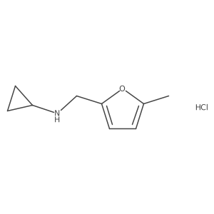 N-[(5-methyl-2-furyl)methyl]cyclopropanamine hydrochloride Structure