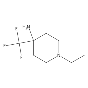 1-Ethyl-4-(trifluoromethyl)piperidin-4-amine结构式