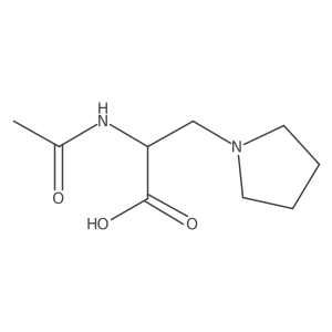 2-Acetamido-3-(pyrrolidin-1-yl)propanoic acid Structure