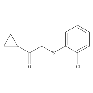 2-[(2-Chlorophenyl)sulfanyl]-1-cyclopropylethan-1-one Structure