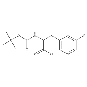2-{[(tert-Butoxy)carbonyl]amino}-3-(5-fluoropyridin-3-yl)propanoic acid Structure