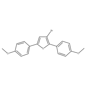 3-Bromo-2,5-bis(4-methoxyphenyl)thiophene Structure