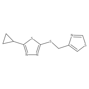 2-Cyclopropyl-5-{[(1,3-thiazol-4-yl)methyl]sulfanyl}-1,3,4-thiadiazole Structure