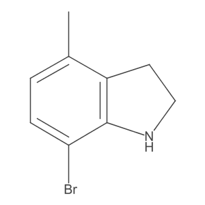 7-bromo-4-methyl-2,3-dihydro-1H-indole结构式