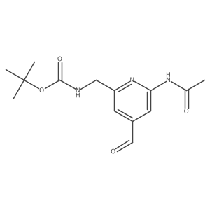 Tert-butyl [6-(acetylamino)-4-formylpyridin-2-YL]methylcarbamate Structure