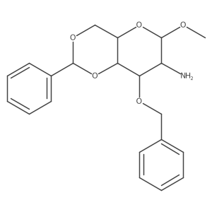 (4aR,6S,7R,8R,8aS)-8-(benzyloxy)-6-methoxy-2-phenylhexahydropyrano[3,2-d][1,3]dioxin-7-amine Structure