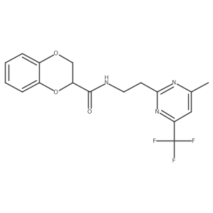 N-(2-(4-methyl-6-(trifluoromethyl)pyrimidin-2-yl)ethyl)-2,3-dihydrobenzo[b][1,4]dioxine-2-carboxamide结构式