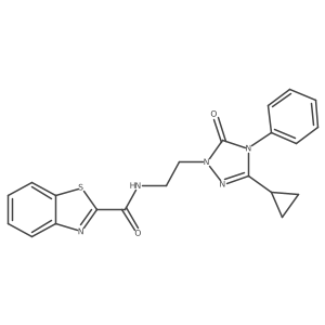 N-(2-(3-cyclopropyl-5-oxo-4-phenyl-4,5-dihydro-1H-1,2,4-triazol-1-yl)ethyl)benzo[d]thiazole-2-carboxamide Structure