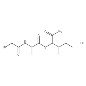 2-[2-(2-Amino-acetylamino)-propionylamino]-3-methylpentanoic acid amide hydrochloride Structure