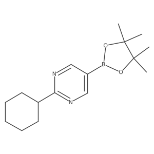 2-Cyclohexylpyrimidine-5-boronic acid, pinacol ester Structure