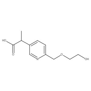 2-(6-((2-Hydroxyethoxy)methyl)pyridin-3-yl)propanoic acid Structure