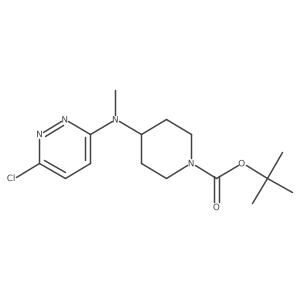tert-Butyl 4-((6-chloropyridazin-3-yl)(methyl)amino)piperidine-1-carboxylate结构式