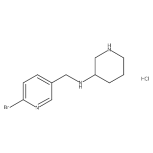 (R)-N-((6-bromopyridin-3-yl)methyl)piperidin-3-amine hydrochloride Structure