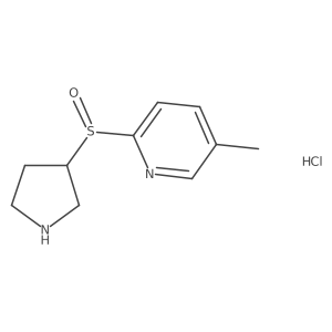 5-methyl-2-[(R)-[(3S)-pyrrolidin-3-yl]sulfinyl]pyridine;hydrochloride结构式