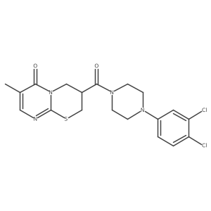 3-(4-(3,4-dichlorophenyl)piperazine-1-carbonyl)-7-methyl-3,4-dihydropyrimido[2,1-b][1,3]thiazin-6(2H)-one结构式