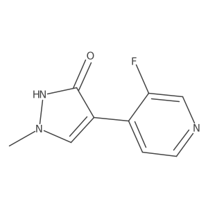 4-(3-Fluoro-4-pyridinyl)-1,2-dihydro-1-methyl-3h-pyrazol-3-one Structure