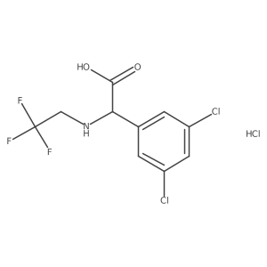 2-(3,5-Dichlorophenyl)-2-[(2,2,2-trifluoroethyl)amino]acetic acid hydrochloride Structure
