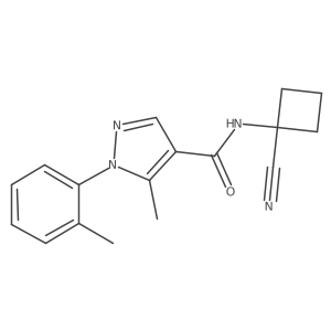 N-(1-cyanocyclobutyl)-5-methyl-1-(2-methylphenyl)-1H-pyrazole-4-carboxamide Structure