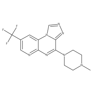 4-(4-Methylpiperazin-1-yl)-8-(trifluoromethyl)pyrido[2,3-e][1,2,4]triazolo[4,3-a]pyrazine结构式