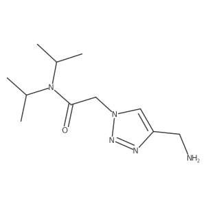 2-(4-(aminomethyl)-1H-1,2,3-triazol-1-yl)-N,N-diisopropylacetamide结构式