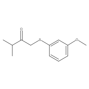 1-((3-Methoxyphenyl)thio)-3-methylbutan-2-one结构式