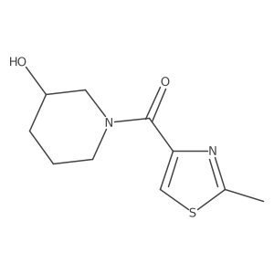 (3-Hydroxypiperidin-1-yl)(2-methylthiazol-4-yl)methanone结构式