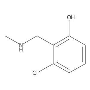 3-Chloro-2-[(methylamino)methyl]phenol结构式
