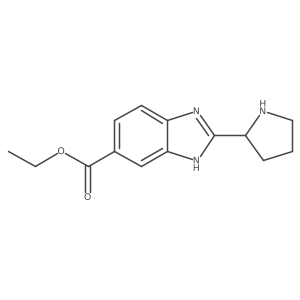ethyl 2-(pyrrolidin-2-yl)-1H-1,3-benzodiazole-6-carboxylate Structure