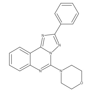 2-Phenyl-5-morpholino[1,2,4]triazolo[1,5-c]quinazoline结构式
