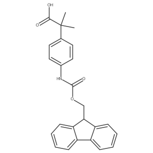 2-(4-([(9H-Fluoren-9-ylmethoxy)carbonyl]amino)phenyl)-2-methylpropanoic A+ Structure