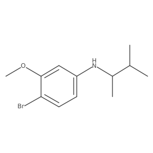 4-Bromo-3-methoxy-N-(3-methylbutan-2-yl)aniline Structure