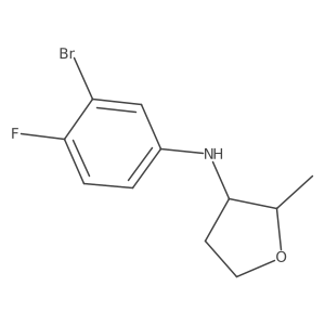 N-(3-Bromo-4-fluorophenyl)-2-methyloxolan-3-amine Structure