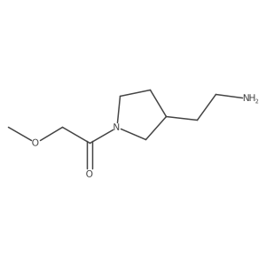 1-[3-(2-Aminoethyl)pyrrolidin-1-yl]-2-methoxyethan-1-one结构式