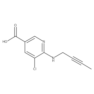6-[(But-2-yn-1-yl)amino]-5-chloropyridine-3-carboxylic acid结构式