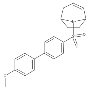 (1R,5S)-8-((4'-methoxy-[1,1'-biphenyl]-4-yl)sulfonyl)-8-azabicyclo[3.2.1]oct-2-ene结构式