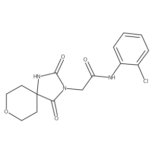 N-(2-chlorophenyl)-2-(2,4-dioxo-8-oxa-1,3-diazaspiro[4.5]dec-3-yl)acetamide Structure