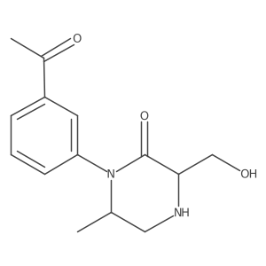 2-Piperazinone, 1-(3-acetylphenyl)-3-(hydroxymethyl)-6-methyl-结构式