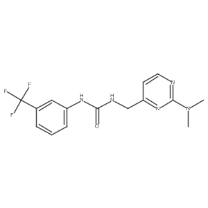 1-((2-(Dimethylamino)pyrimidin-4-yl)methyl)-3-(3-(trifluoromethyl)phenyl)urea Structure