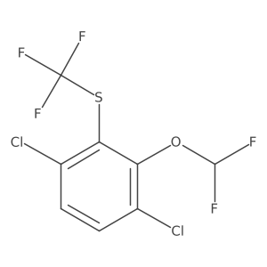 1,4-Dichloro-2-difluoromethoxy-3-(trifluoromethylthio)benzene Structure