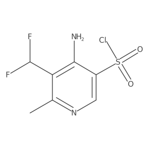 4-Amino-5-(difluoromethyl)-6-methylpyridine-3-sulfonyl chloride Structure