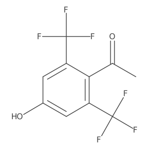 1-(4-Hydroxy-2,6-bis(trifluoromethyl)phenyl)ethanone结构式