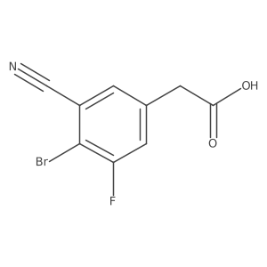 2-(4-Bromo-3-cyano-5-fluorophenyl)acetic acid结构式