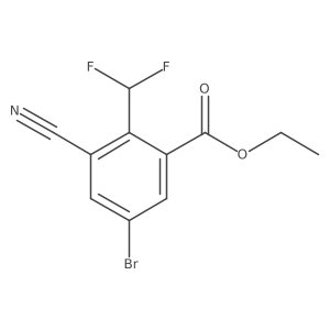 Ethyl 5-bromo-3-cyano-2-(difluoromethyl)benzoate Structure