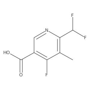 2-(Difluoromethyl)-4-fluoro-3-methylpyridine-5-carboxylic acid结构式
