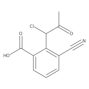 2-(1-Chloro-2-oxopropyl)-3-cyanobenzoic acid Structure