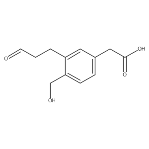2-(4-(Hydroxymethyl)-3-(3-oxopropyl)phenyl)acetic acid Structure