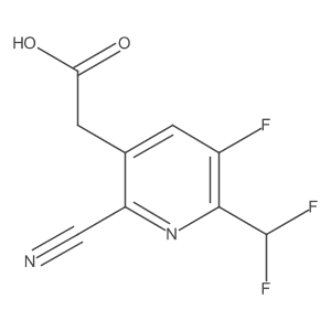 2-(2-Cyano-6-(difluoromethyl)-5-fluoropyridin-3-yl)acetic acid结构式