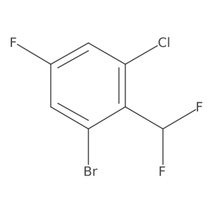 1-Bromo-3-chloro-2-(difluoromethyl)-5-fluorobenzene Structure