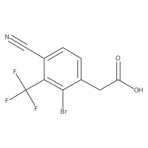 2-[2-Bromo-4-cyano-3-(trifluoromethyl)phenyl]acetic acid Structure